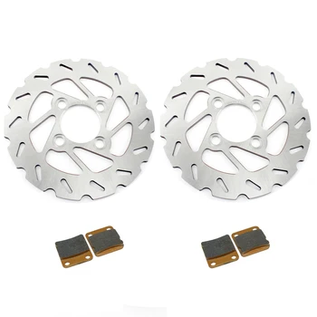 

BIKINGBOY ATV Front Brake Discs Disks Rotors Pads For Yamaha YFM 350 Wolverine 1995-2005 YFM 400 Big Bear / Kodiak 2WD 4WD