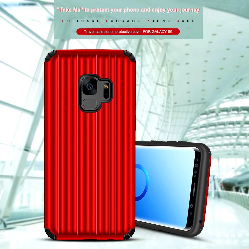 Hard PC Case For Samsung Galaxy S8 S9 Plus Plastic Cover Note8 9 Suitcase Heavy Duty Protection 2 in 1 | Мобильные телефоны и