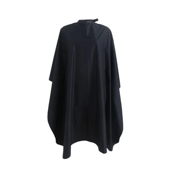 

Hair Salon Barber Durable Haircut Apron Anti Static Black Snap Closure Smooth Hairdressing Cape Gown Kids Adult Easy Clean Nylon