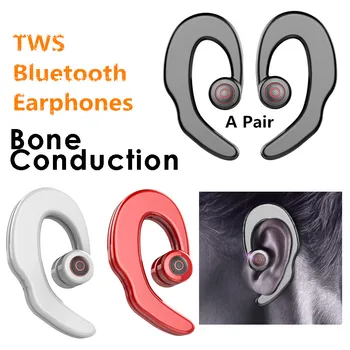 

LEORY S2 TWS Bone Conduction Wireless bluetooth Earphone Earhooks Sports Headset Denoise Bass Stereo Headphone with Mic