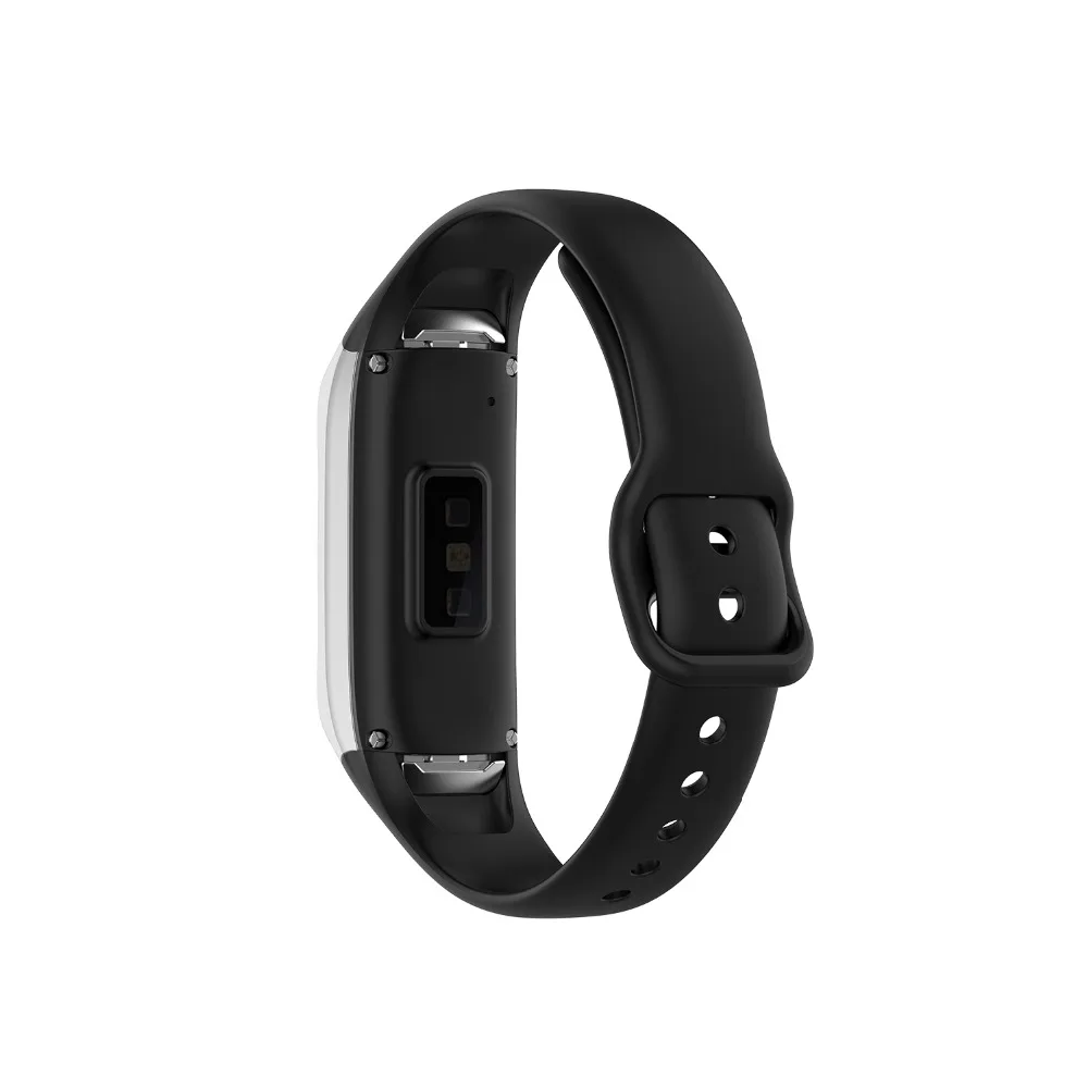 Из нержавеющей стали разъем спортивный браслет ремешок для samsung Galaxy Fit SM-R370 SM R370 силиконовый Смарт Браслет ремешок для часов