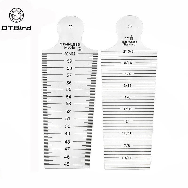 

30-45/45-60mm Gap Gauge Wedge Tapered Feeler Double-sided Metric Imperial System Stainless Steel High Precision Bore Diameter