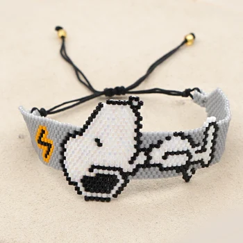 

Go2Boho Snoopy Bracelet Miyuki Bracelets for Kid Jewelry Adjustable Hand Made Woven Pulseras 2020 Mexican Fashion Jewellery