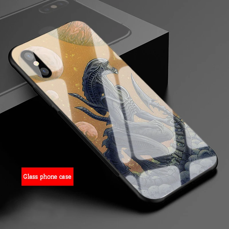 Чехол Alien vs Predator из закаленного стекла для iphone 12 11 Pro Max 5 6 7 8 X XS XR XSMax 12Pro Max|Бамперы| |