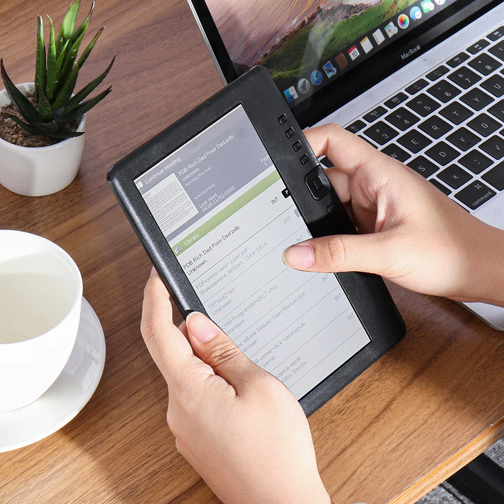 Buy CLIATE 4G8G 16G 7 inch Ebook reader LCD Color screen smart with HD resolution digital E book support Russian Spanish Portuguese