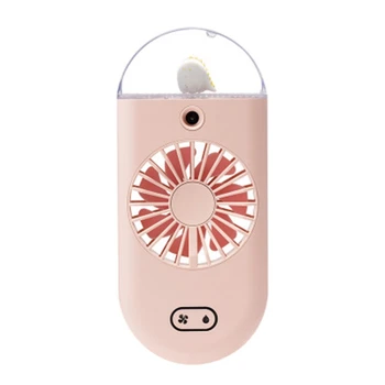 

Handheld Water Meter Fan USB Rechargeable Humidification Small Fan Cartoon Table Fan Small Electric Fan