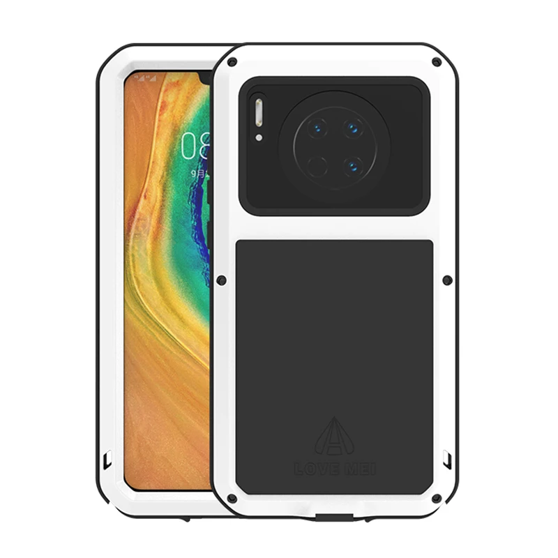 Love Mei металлический чехол для huawei mate 30 Броня противоударный чехол для телефона huawei mate 30(6,62 дюйма) Прочный чехол на весь корпус анти-падение
