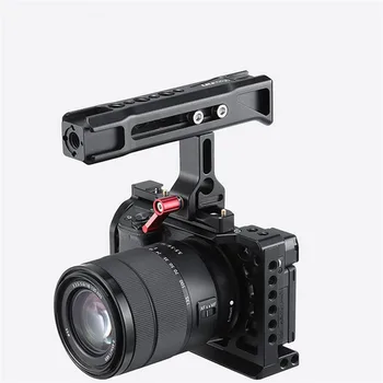 

Camera Cage Slide Handle with 1/4 and 3/8 thread Cold Shoe Mount for Universal Camera Cage Sliding Metal Handle Adapter