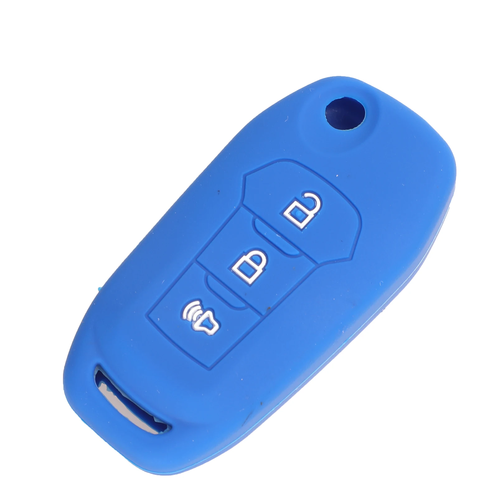Darkblue Jingyuqin 15ps Силиконовый Чехол С Откидывающейся Крышкой дистанционного ключа автомобиля чехол Обложка для Ford F-150 F-250 F-350 Ranger Explorer KA Fiesta Mondeo 3 кнопки - Название цвета: Darkblue
