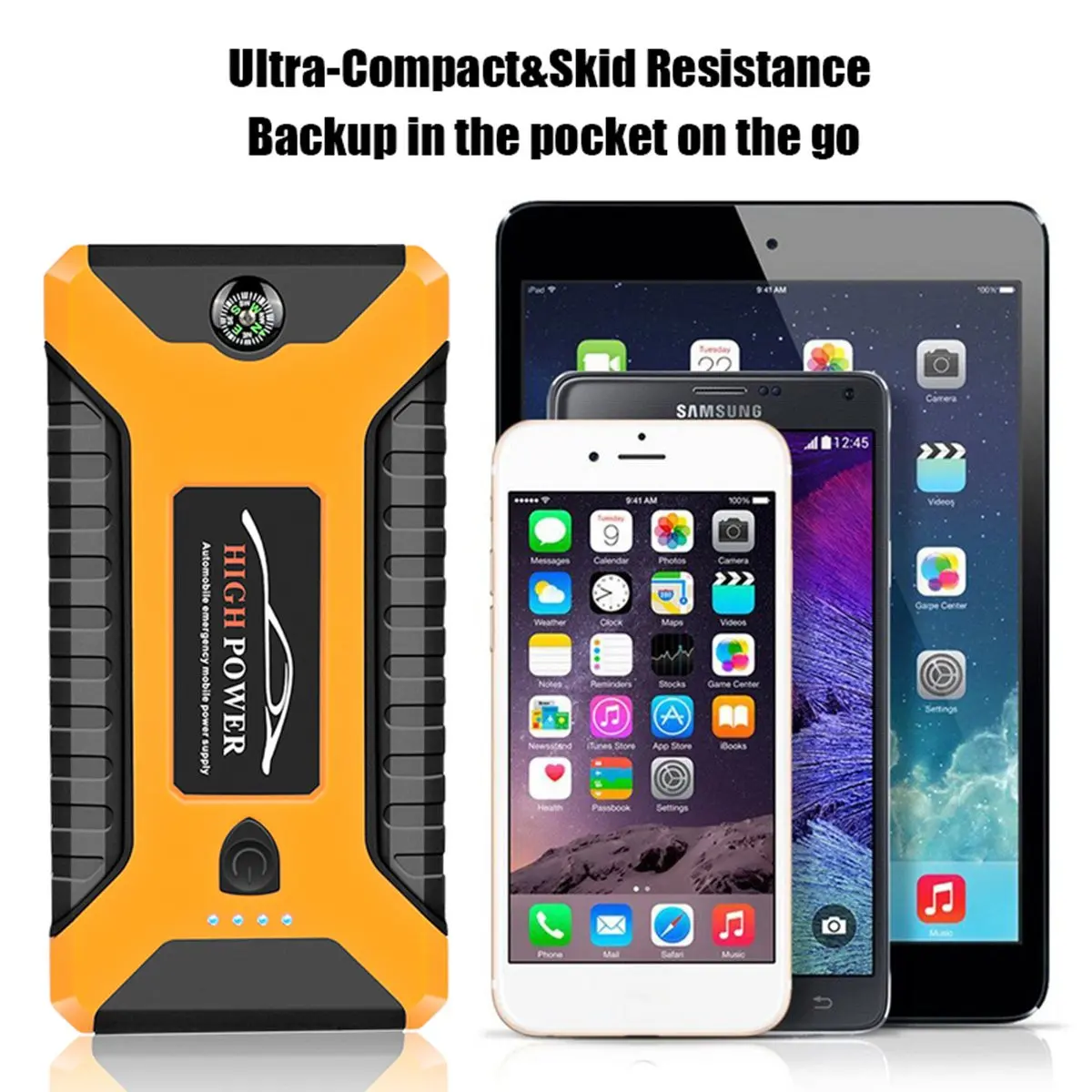 Автомобильный стартер power Bank 300A портативный автомобильный аккумулятор бустер зарядное устройство 12 В пусковое устройство бензиновый дизельный автомобильный стартер светодиодный фонарь