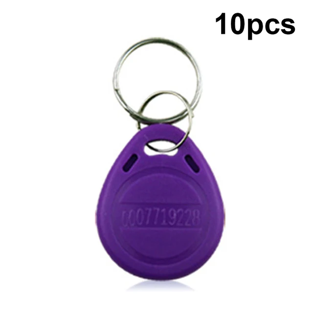 10/100pcs RFID Tag 125Khz Key Copy Rewritable Writable Rewrite RFID  Keyfobs Tag Ring Card Proximity Token Duplicate 9 Colors H 10pcs