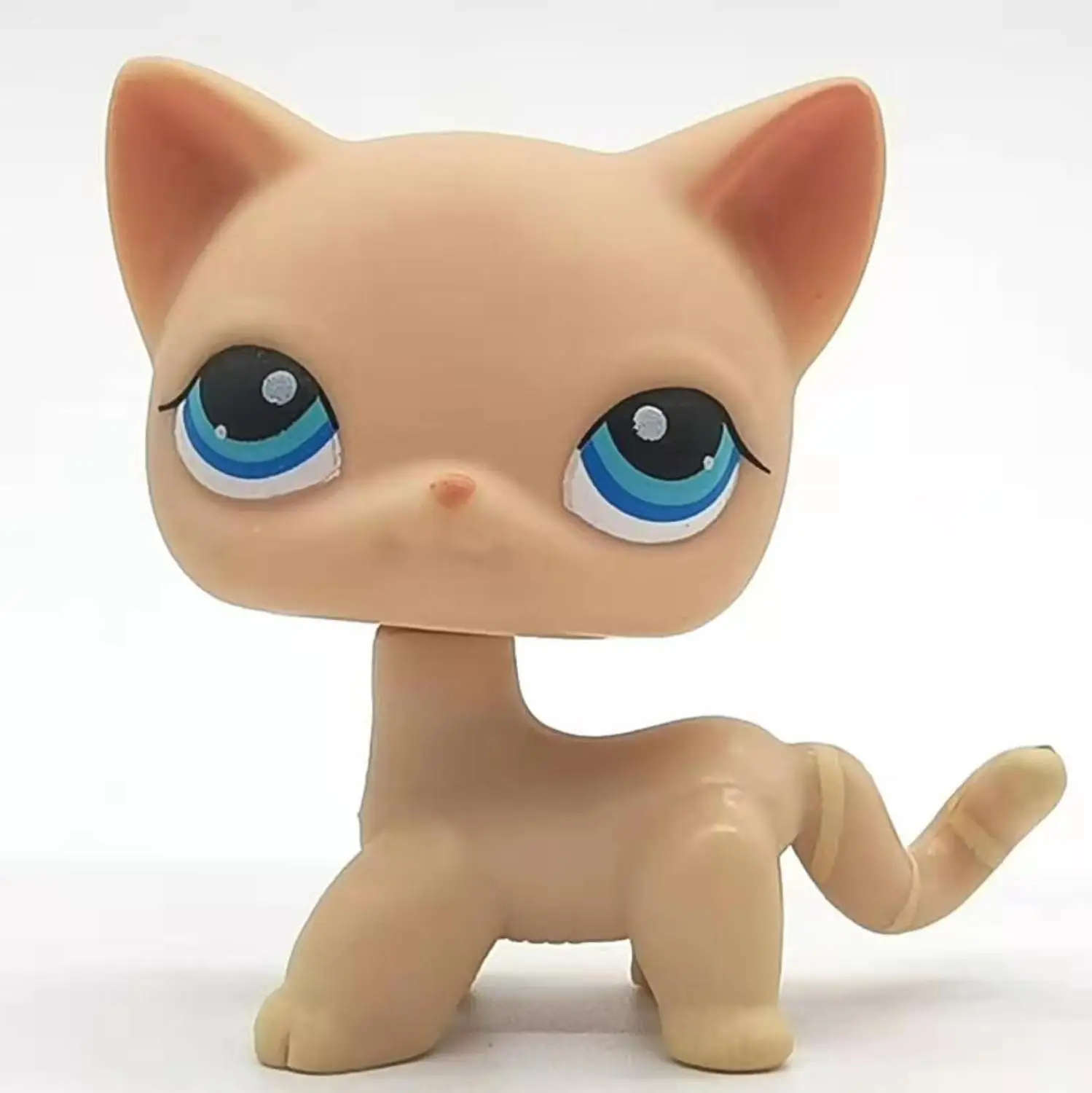 Золотой Редкий магазин домашних животных lps игрушки стоят маленькие короткие волосы кошки розовый#2291 Серый#5 черный#994 старые оригинальные игрушки для домашних животных котенок в подарок - Цвет: Золотой