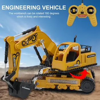 

2.4G 4 Channels Excavator Toy 4CH Full Functional RC Remote Controlr With Metal Shovel Toys Vehicles For Children