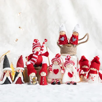 

Christmas Boy Girl Elderly Wool Felt Pendant Ornaments Christmas Tree Decoration Accessories Christmas Decorations