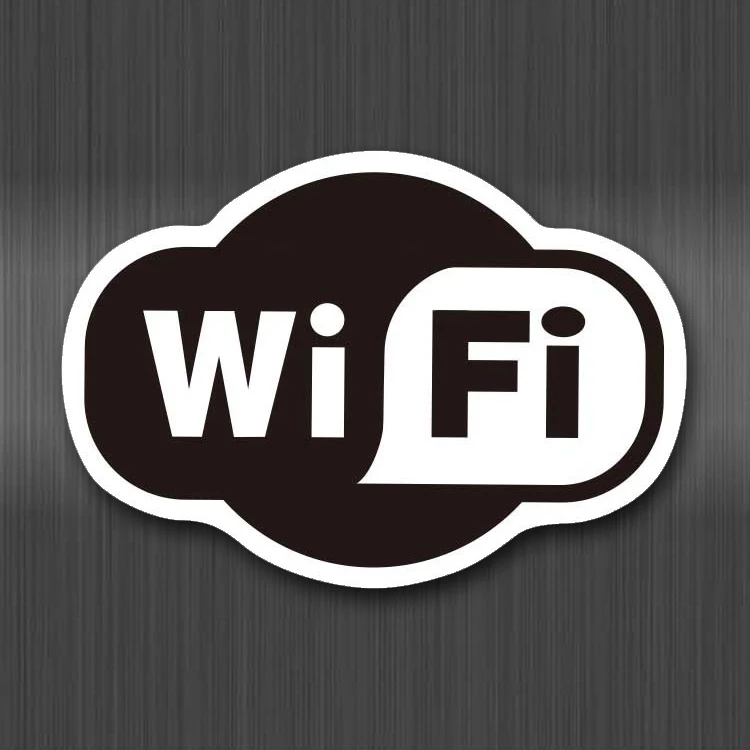 Wifi логотип наклейки Знак черный белый водонепроницаемый чемодан ноутбук гитара багаж скейтборд велосипед игрушка прекрасный стикер