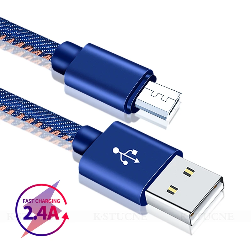 

2.4A Micro USB Cable 1M 2m Android Fast Charging Charger Cable For Samsung S7 Xiaomi Redmi Note 5 7 Pro Tablet Mobile Phone Cord