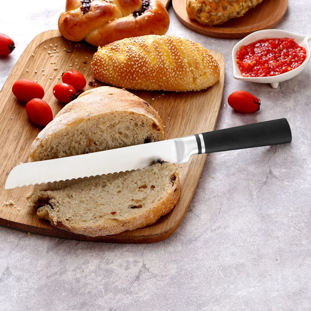 Нож с черной ручкой кухонные ножи из нержавеющей стали кухонная принадлежность
