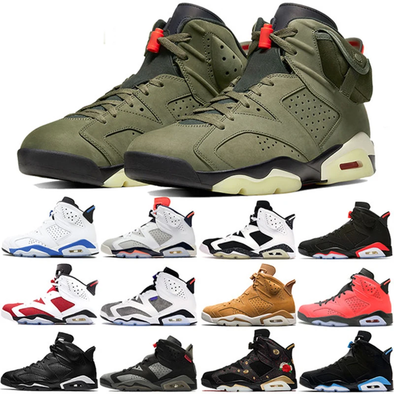2020 New Arrival Men Basketball Shoes Travis Scotts X 6 Retro Medium Olive Denim Tinker Cactus Oregon Mens Sports Sneakers 7-13
2020 New Arrival Men Basketball Shoes Travis Scotts X 6 Retro Medium Olive Denim Tinker Cactus Oregon Mens Sports Sneakers 7-13