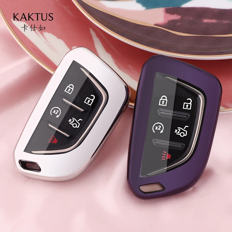 

Car Key Shell for Cadillac CT5, Car Key Case, Key Protective Cover, TPU Soft All Inclusive