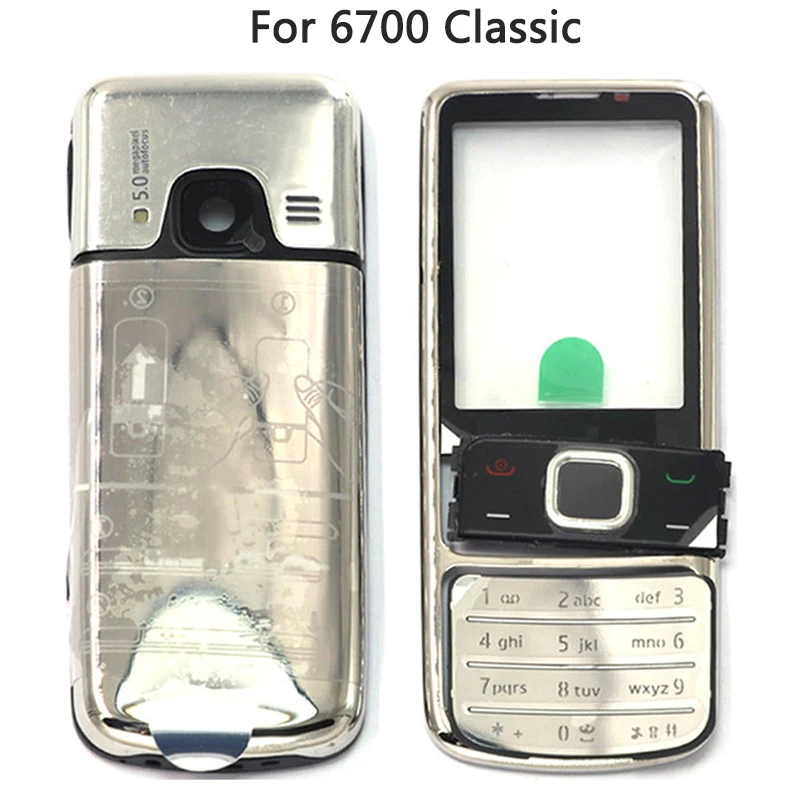 Новый 6700 полный корпус чехол для Nokia Classic 6700C задняя металлическая крышка батареи