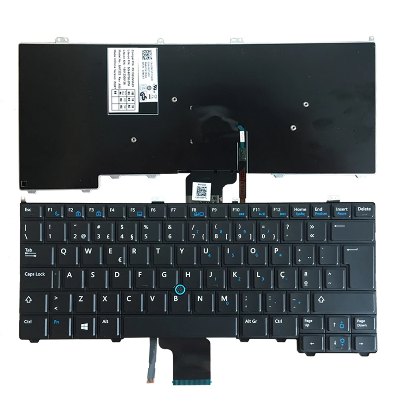 Португальская Клавиатура для ноутбука Dell Latitude E7440 E7240 черный 0JYFTN ноутбук клавиатура po