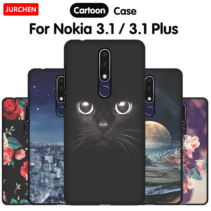 JURCHEN чехол для телефона Nokia 3 1 Plus симпатичная мультяшная силиконовая Мягкая