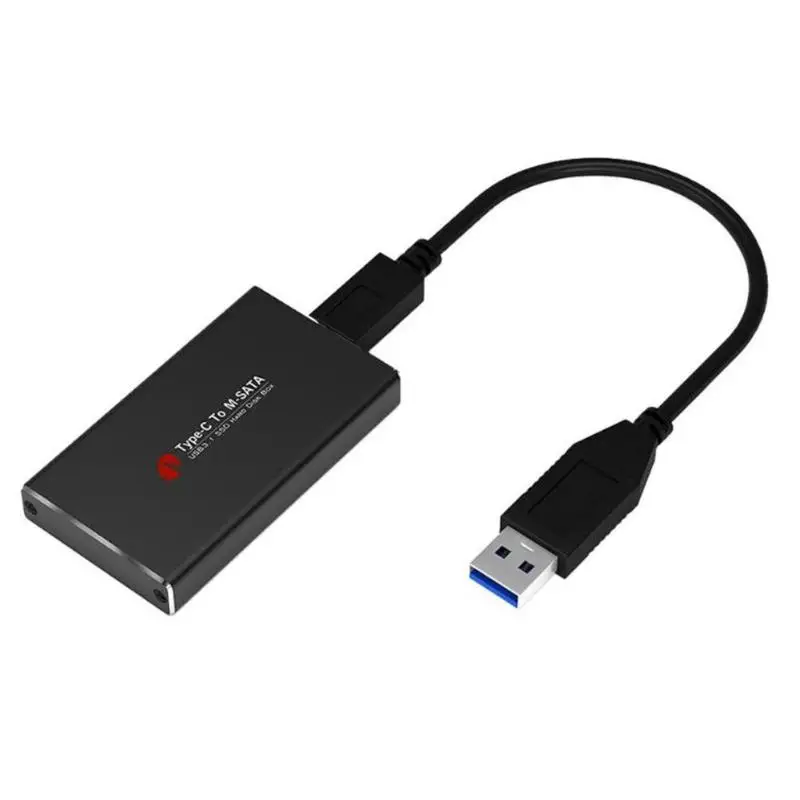 Горячий тип C к mSATA твердотельный накопитель адаптер USB 3,1 SSD жесткий диск корпус мобильный корпус внешний твердотельный жесткий диск коробка - Цвет: USB 3.1