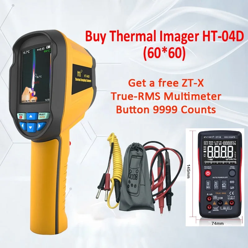 Handheld Thermal Imaging Cam Ht04d Portable Infrared Thermometer Ir