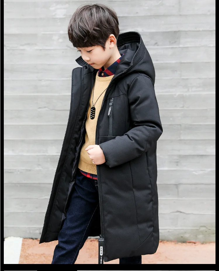 30 градусов зимняя куртка для мальчиков Одежда для детей теплый зимний пуховик хлопковая куртка пальто с капюшоном Детская парка