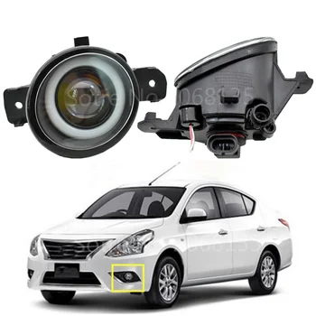 

2pcs (Right + Left) Fog Lamp Assembly LED Fog Light with Angel Eye For N-issan Almera II Saloon (N16) 2001 2002 2003 2004 2005