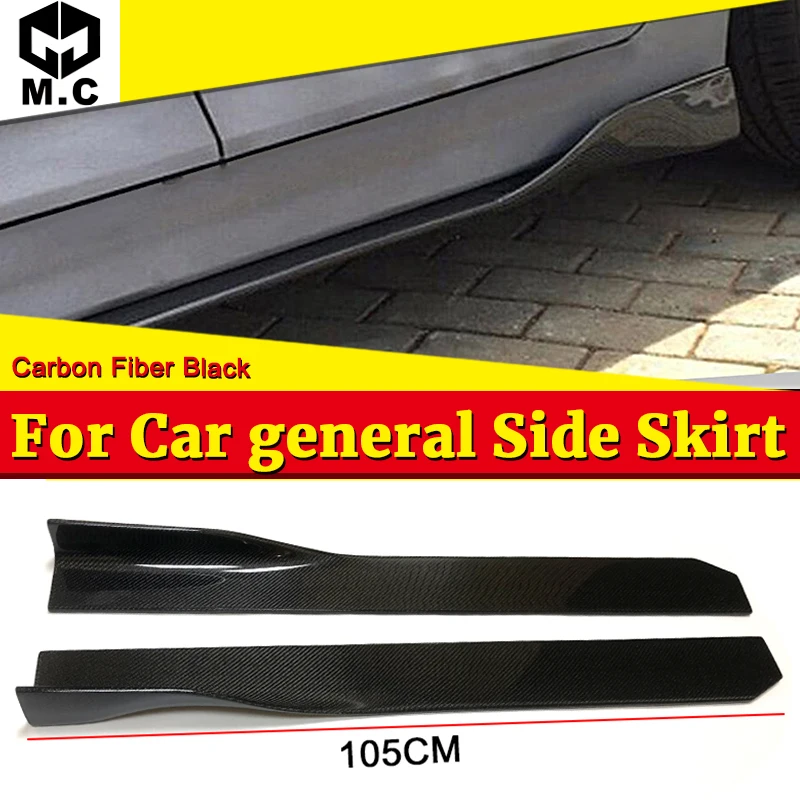  W204 4-doors Seite Skirt Kits Auto Styling Carbon faser 105CM For MercedesMB C-Class C180 C200 C250