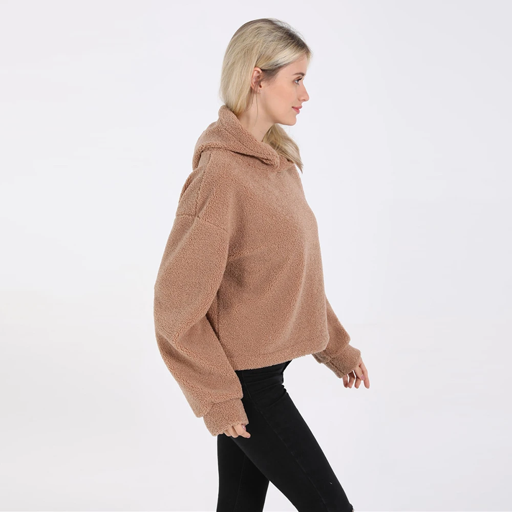 Новая модная зимняя одежда Для женщин теплая толстовка с капюшоном Manteau Femme