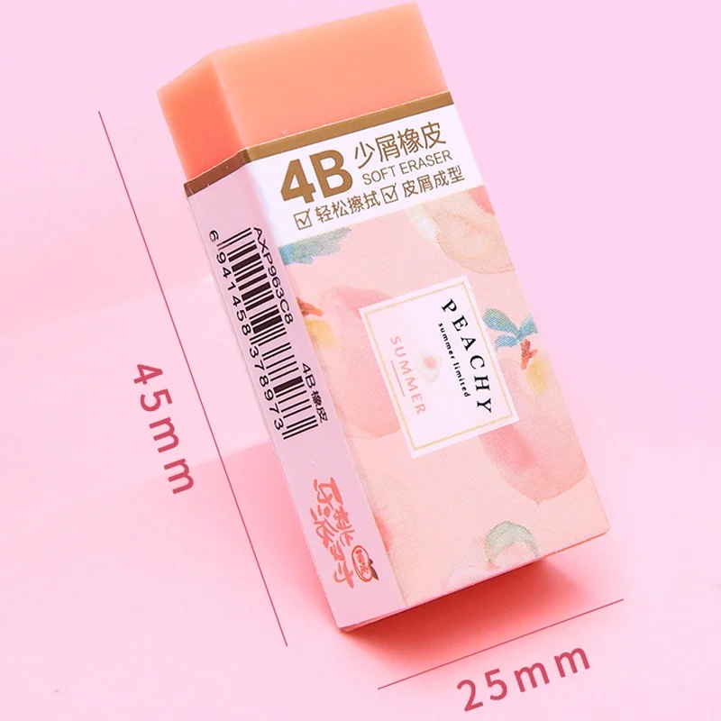 1pc Axp963C8 Student 4B Eraser Special Art Sketch Not Easy To Leave Marks for Students Prize Pink Girl Heart Stationery