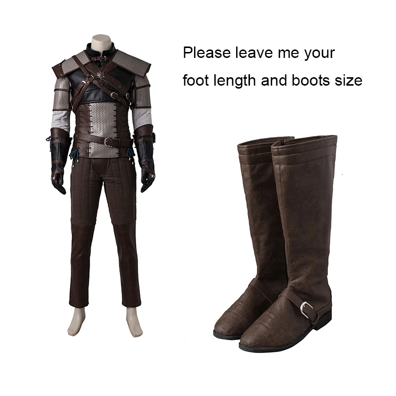 Geralt of Rivia Cosplay Boots The Witch 3 Wild Hunt Cosplay Shoes Adult Men Game Cosplay Costume Accessories Adult Custom Made