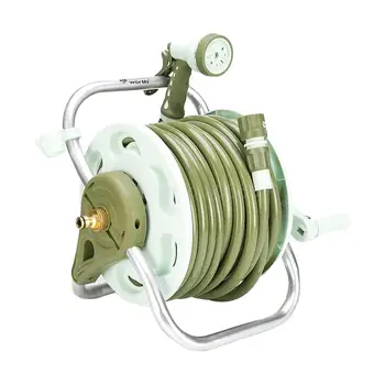 

Aluminum alloy garden hose car gardening watering pipe rack outdoor household car wash pipe storage rack set