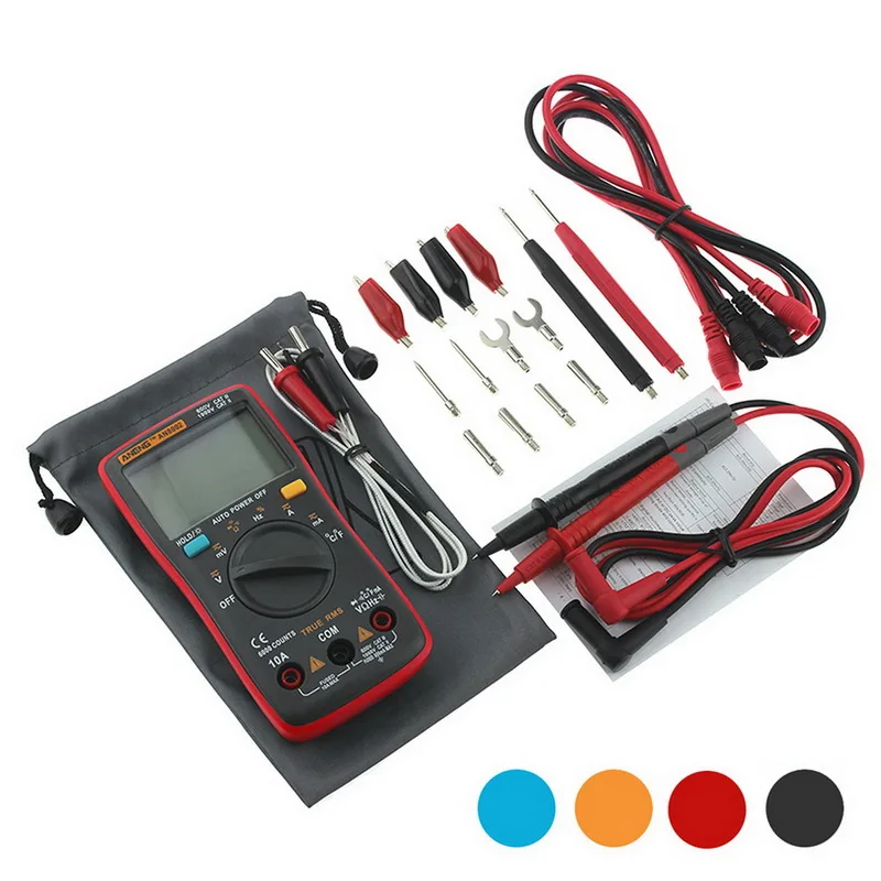 

AN8002 Digital Multimeter AC/DC Voltage Meter Handheld Multitester Profesional Voltage Current Resistance Capacitance Tester
