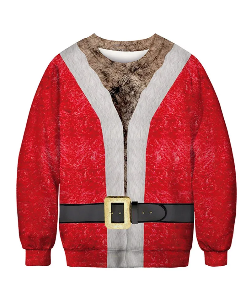 Уродливый Рождественский свитер, пуловер для мужчин и женщин, повседневный 3D графический принт, длинный рукав, толстовка, унисекс, Осень-зима, свитера, топы(1 шт