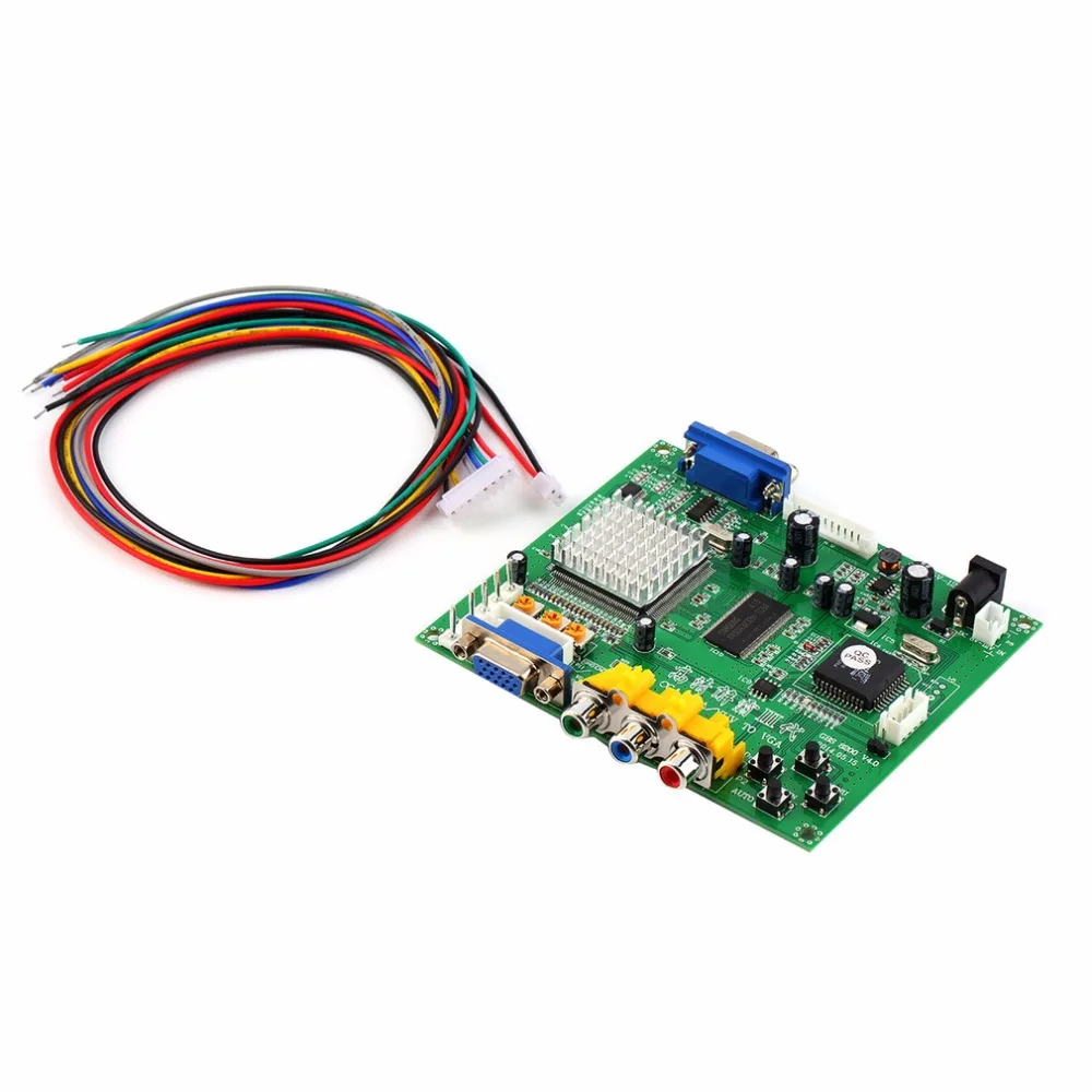 Зеленая аркадная игра RGB/CGA/EGA/YUV на VGA HD видеопреобразователь HD9800/GBS8200 117*100*20 мм 5 в