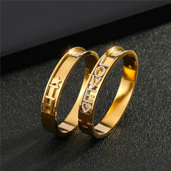 

Stainless Steel Bangles Slide CZ Charm Bracelets for Women Custom Name Personalized Bracelet Slide Letter Star Luxury Jewlery