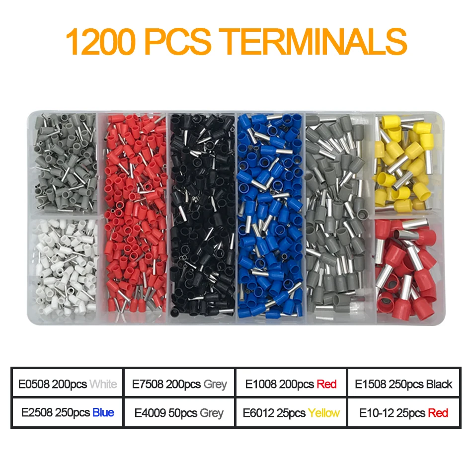 Hsc8 Crimping Pliers Kits 800pcs/1200pcs Tube Terminals Crimper 