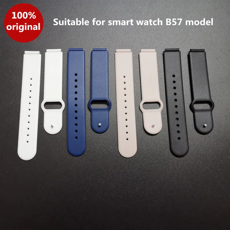

B57 strap with silicone strap steel strap 16MM for smart watch B57 model or smart bracelet B57 model