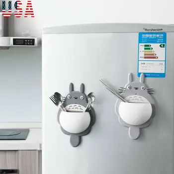 

Faroot Plastic Totoro Bathroom Toothbrush Wall Mount Holder Sucker Suction Cups Kitchen Chopsticks Spoon Organizer Tool