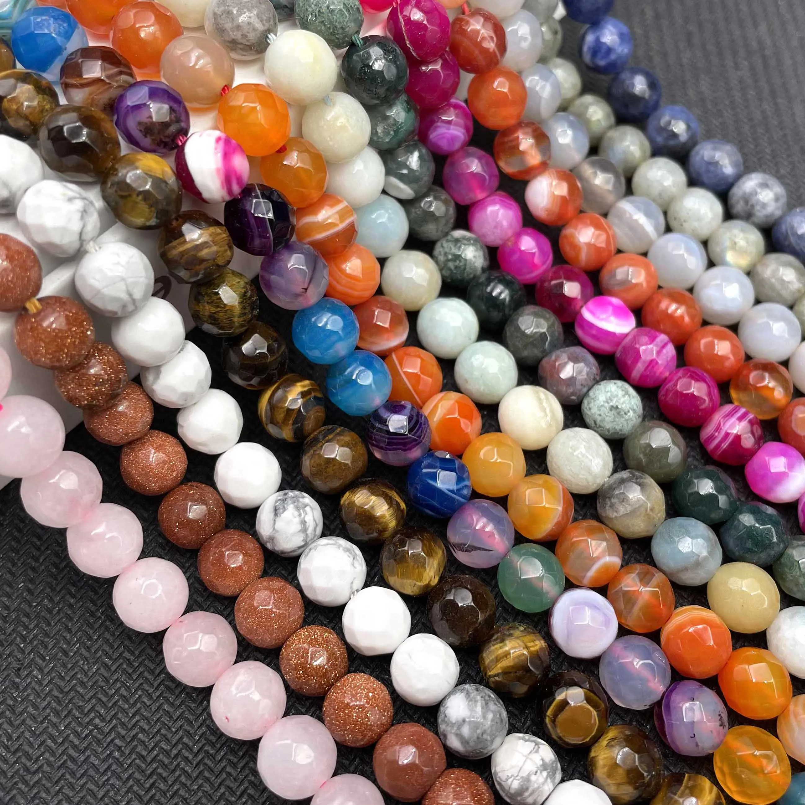 

Ограненный Природный камень 4/6/8/10 мм Амазонит Агаты яшмы Кристальные Самоцветы свободные бусины для самостоятельного изготовления ювелирных изделий браслет аксессуары