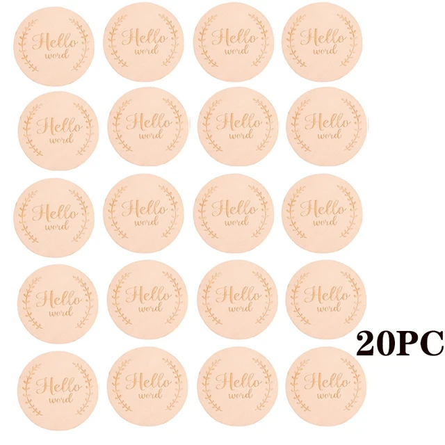 Wooden Baby Month Milestone Card Newborn Birth Month Birthday Milestone Wooden Teether Baby Kids Photography Props Toy English 20Pcs