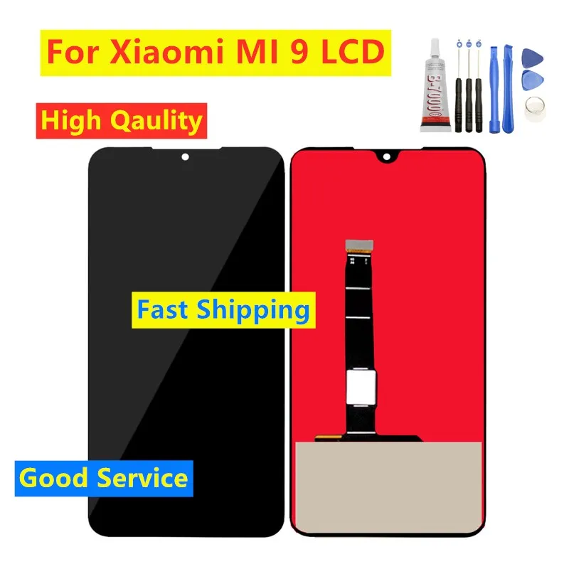 6,3" TFT lcd для Xiaomi mi 9 mi 9 lcd дисплей кодирующий преобразователь сенсорного экрана в сборе для Xiao mi 9 lcd запасная часть