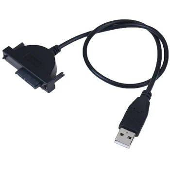 

1pc USB 2.0 to Mini Sata II 7+6 13Pin Adapter for Laptop CD Drive Converter Cable
