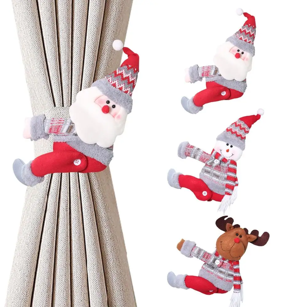 

PATIMATE Christmas Santa Claus Curtain Decoration Merry Christmas Decorations For Home 2019 Navidad Natal Gifts New Year 2020