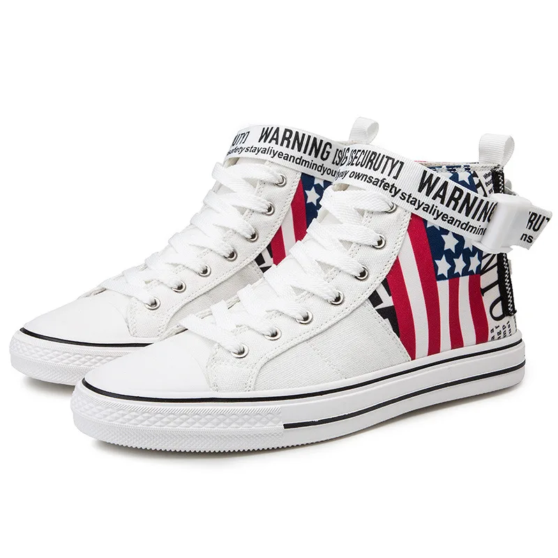 

2019 New Arrive Men Running Shoes Autumn Winter Lace-Up canvas shoes Walking Shoes Man Casual High Top Canvas Men zapatos