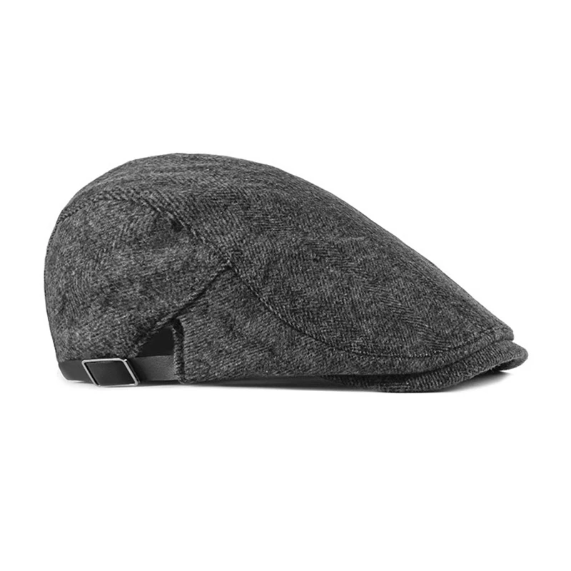 Outdoor Golf Cap Adjustable Beret Caps Men Women Breathable Bone Edge Hats Herringbone Solid Flat Berets Cap