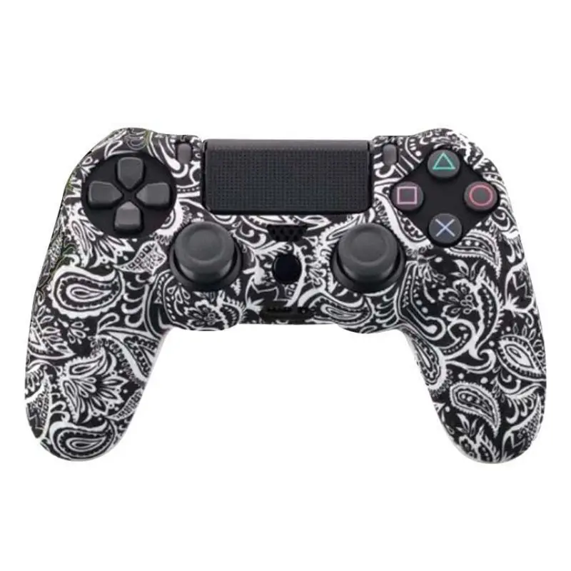 Противоскользящий Силиконовый чехол для Dualshock 4 PS4 Pro тонкий контроллер и ручка чехол граффити шипованные точки силикон